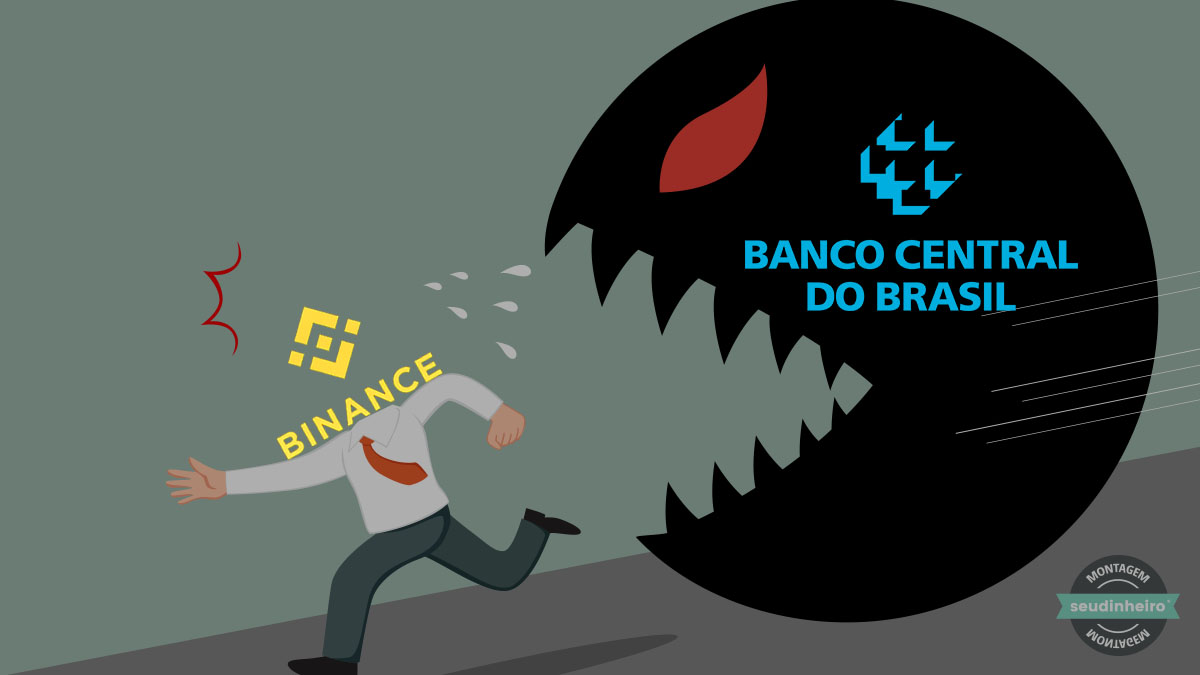 BC em monstro indo atrás da Binance em homem