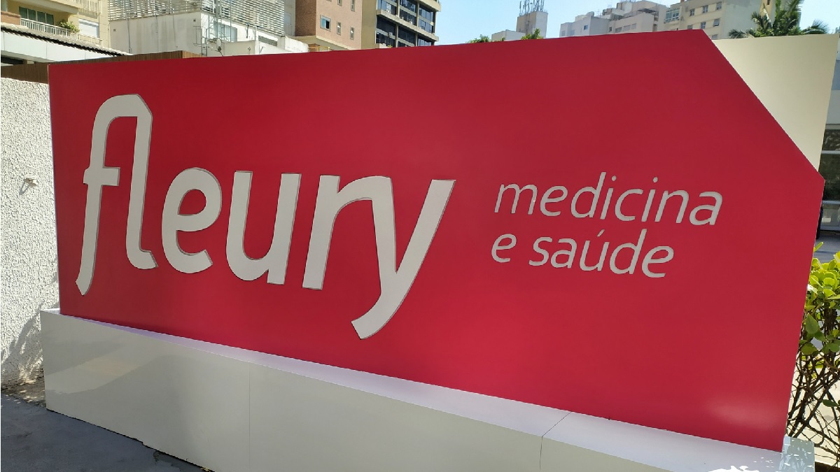 Fachada de unidade da Fleury (FLRY3); a empresa anunciou a compra da Hermes Pardini (PARD3)
