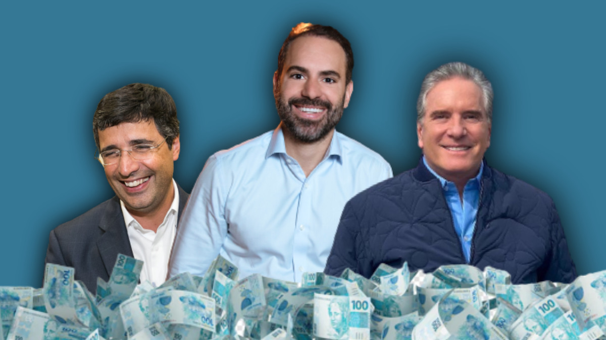 Empresários Felipe Miranda, Roberto Justus, André Esteves