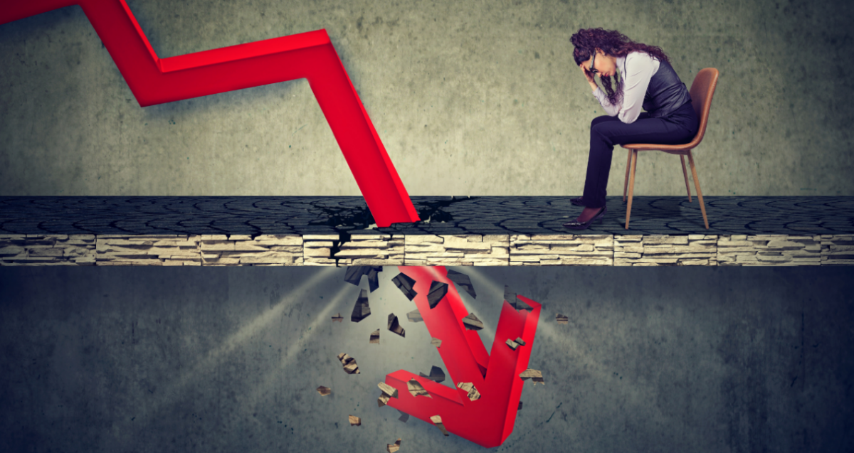 piores fundos de investimento gráfico queda