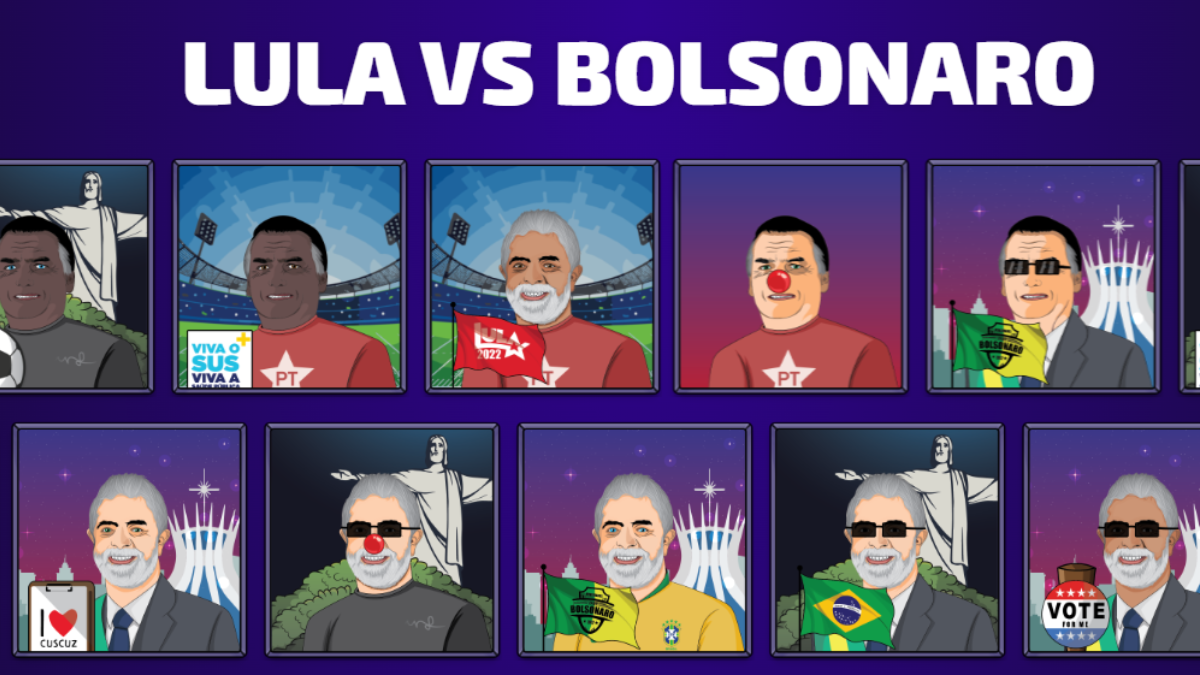 Lula X Bolsonaro viraram NFTs confira artes dos dois principais candidatos à presidência