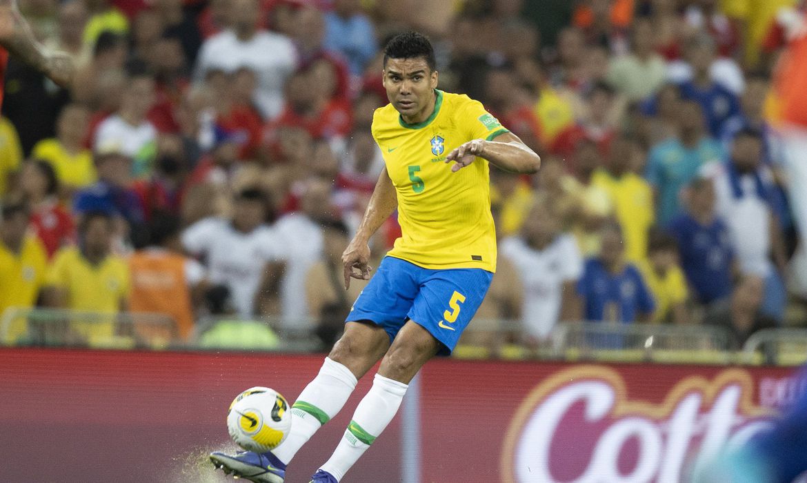Casemiro em atuação pela seleção brasileira