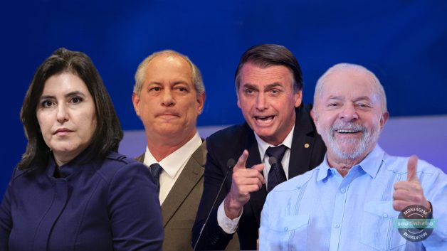Simone Tebet, Luiz Inácio Lula, Ciro Gomes e Jair Bolsonaro pesquisa