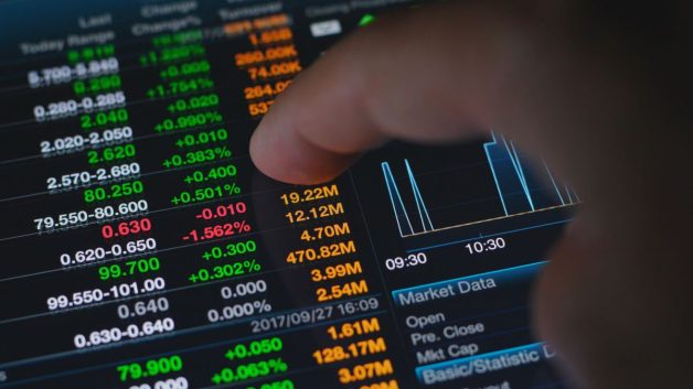 Tela de cotações da as ações da bolsa Ibovespa mercados