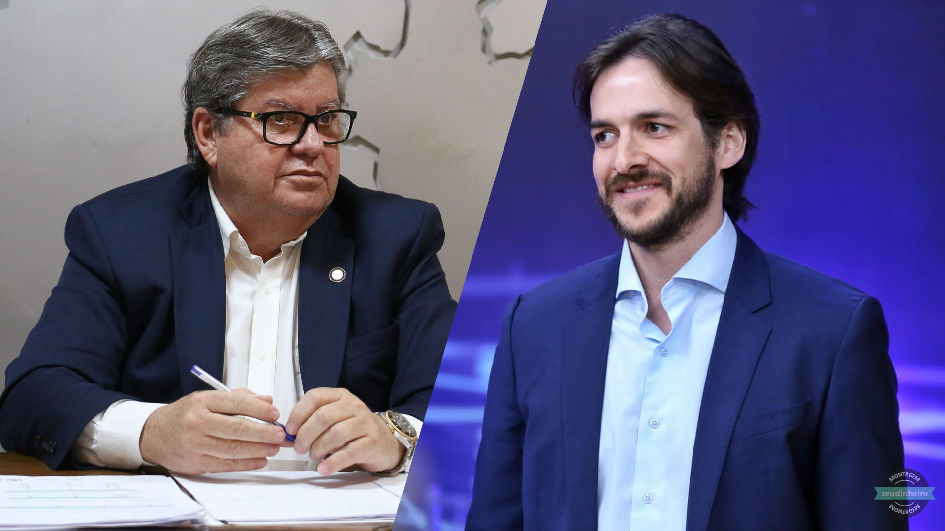 João Azevêdo (PSB) e Pedro Cunha Lima (PSDB) – créditos Francisco França-Secom-PB-divulgação-PSDB – montagem Brenda Silva