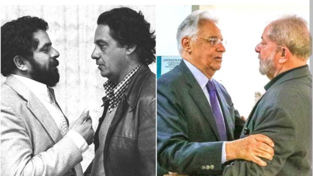 Ex-presidente FHC ao lado de Luiz Inácio Lula da Silva