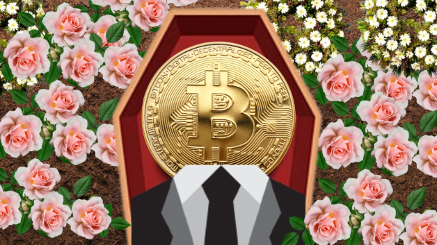 Bitcoin no caixao