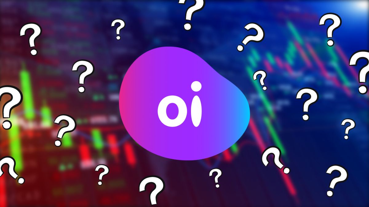 Montagem com logo da Oi (OIBR3)