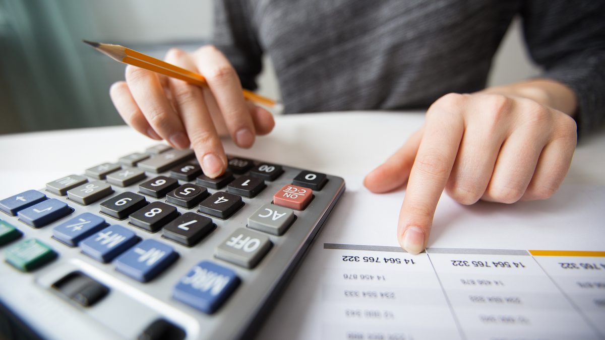 Calculadora, dívida, negócio, rotativo, cartão, inadimplência, débito, conta