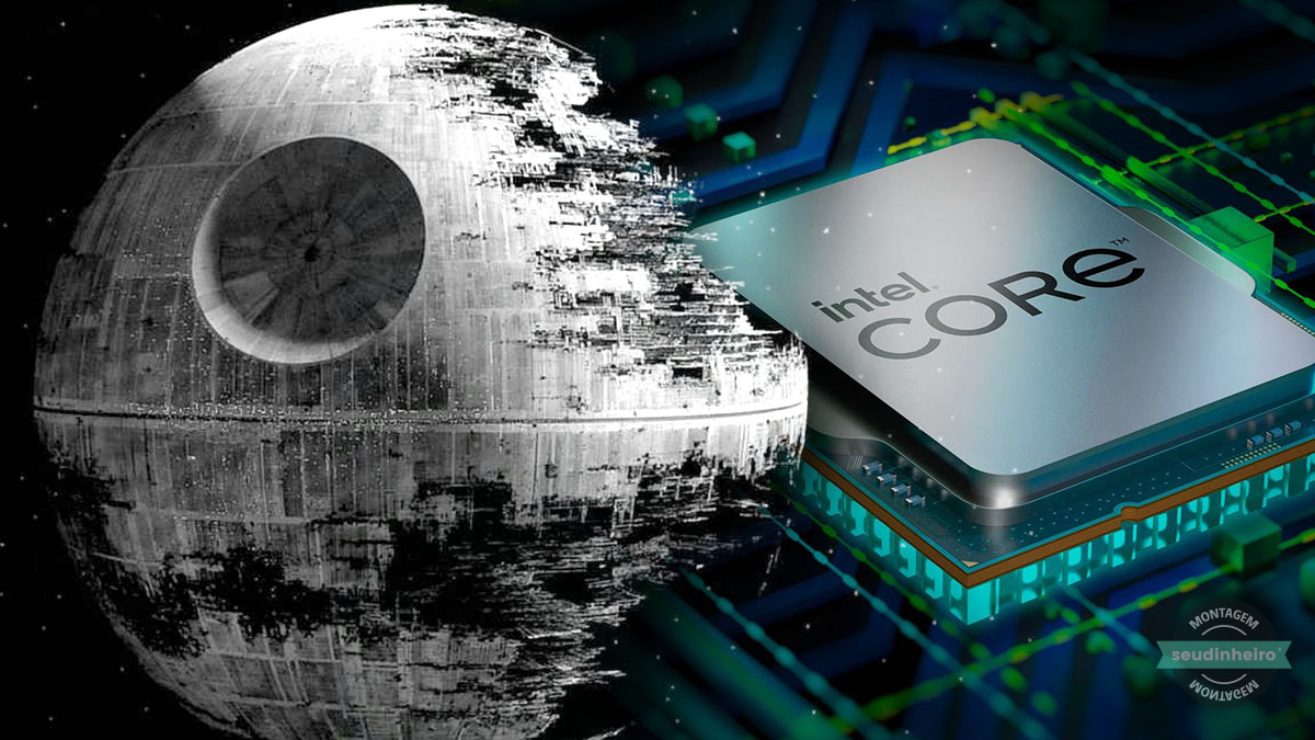 intel core chip circuitos estrela da morte star wars espaço