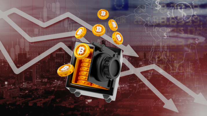 Bitcoin (BTC) em queda com a crise nos bancos