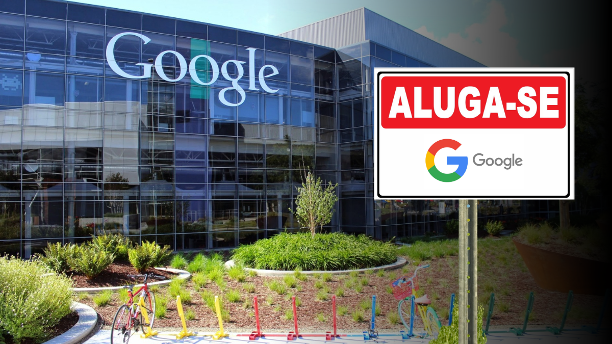 Imagem do Google com uma placa para lugar