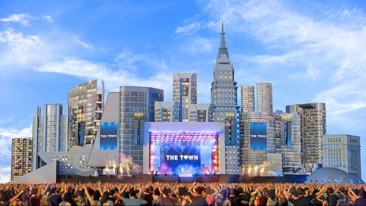 Palco Skyline, do festival de música The Town