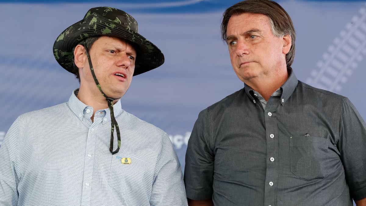 Tarcisio de Freitas e Jair Bolsonaro