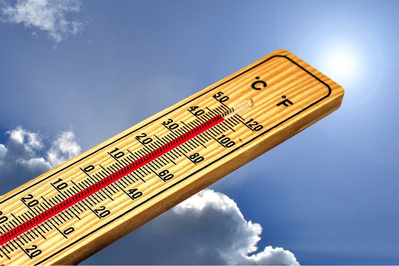 Termômetro temperatura verão meio ambiente