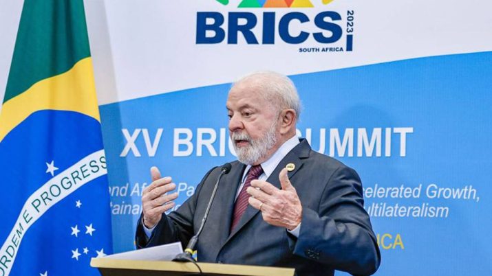 Presidente, Luiz Inácio Lula da Silva, durante coletiva de imprensa, no Hotel Leonardo. Joanesburgo - África do Sul.