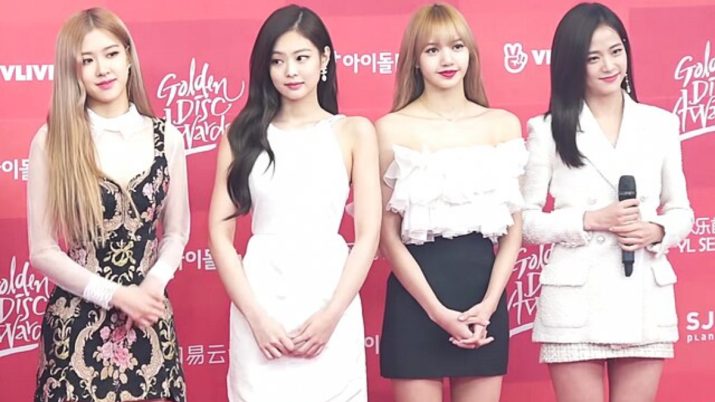 Integrantes do grupo k-pop BLACKPINK em evento.