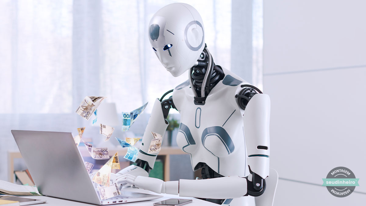 Robo Dinheiro Voando Computador v2 SD – Montagem Andrei Morais, Envato