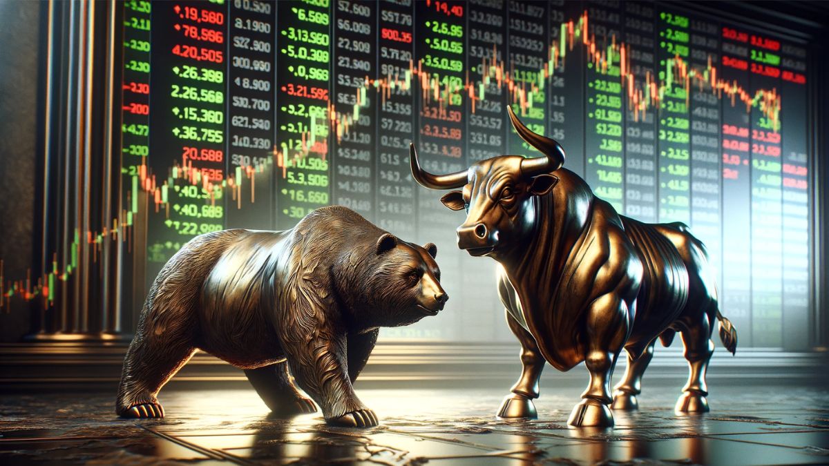 Touro e urso nos mercados financeiros ações bolsa