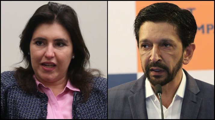 Simone Tebet e Ricardo Nunes