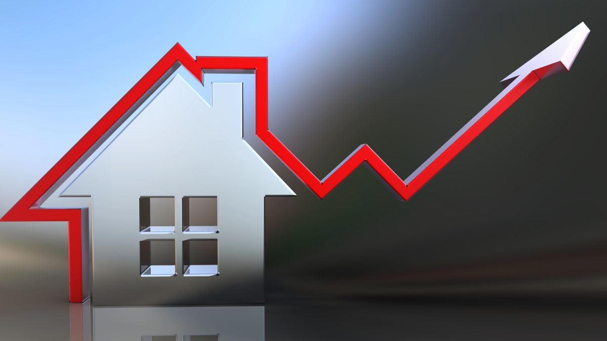 Casa e seta de valorização - Fundos imobiliários