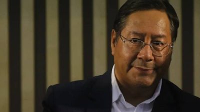 O presidente da Bolívia, Luis Arce, no lançamento do “Rotas para a Integração”, na Cúpula do Mercosul, no Museu do Amanhã.
