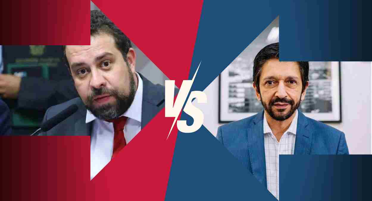 Guilherme Boulos (PSOL) e Ricardo Nunes (MDB) nas pesquisas de intenção de voto para a prefeitura de São Paulo; eleições municipais