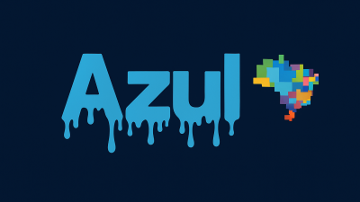Logotipo da Azul derretendo