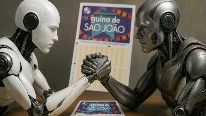 Os palpites das inteligências artificiais (IA) ChatGPT e Deepseek para a loteria Quina de São João.