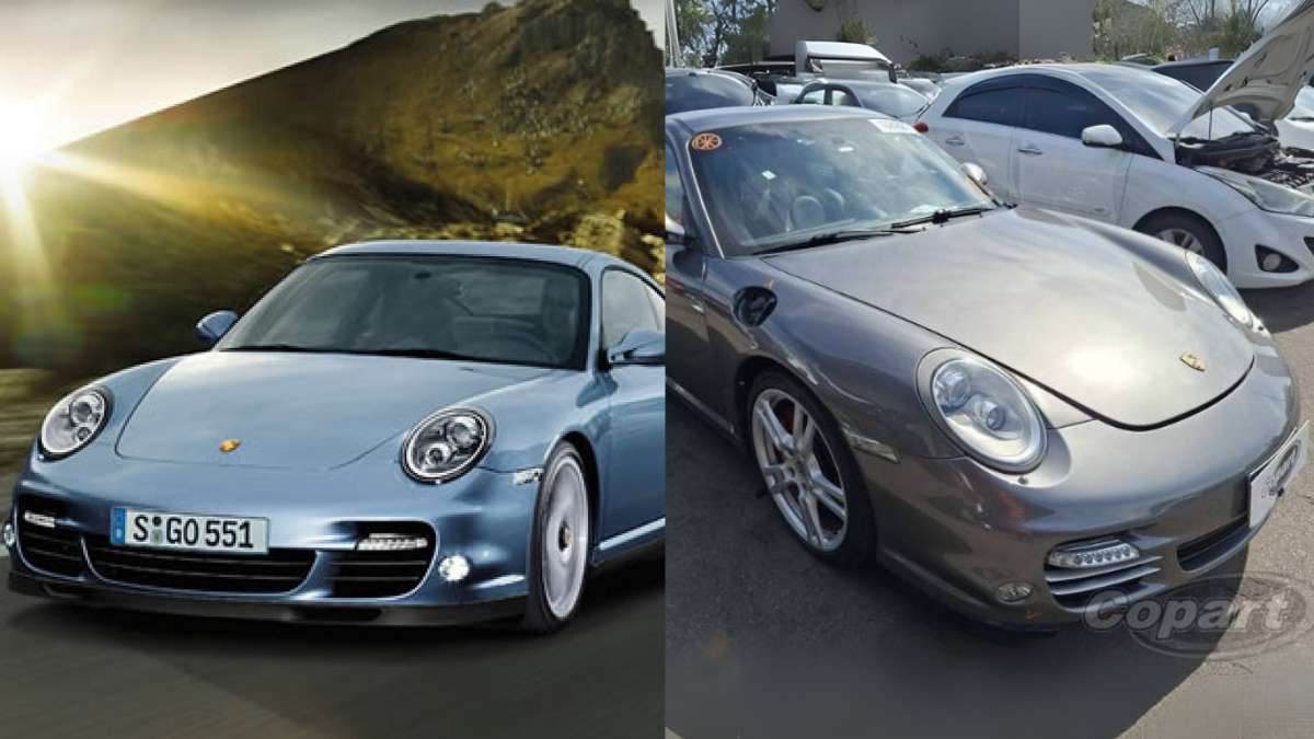 Porsche 911 2011 - Divulgação Porsche / Porsche 911 2011 em leilão - Divulgação Copart
