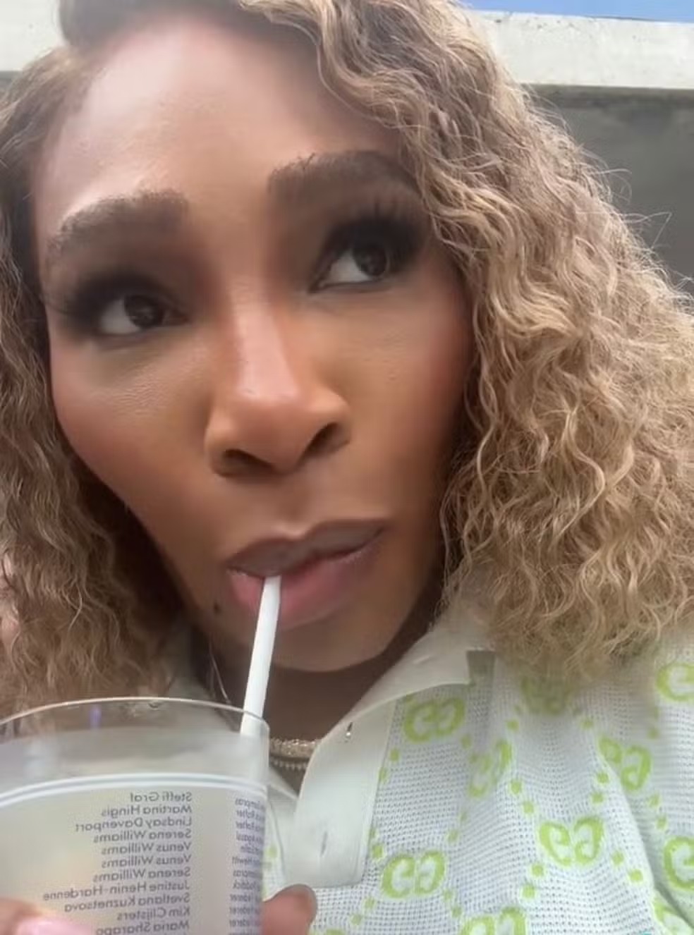 Serena Williams com o Honey Deuce
