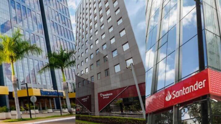 Banco do Brasil (BBAS3), Bradesco (BBDC4) e Santander (SANB11) revela estratégias para alta renda.