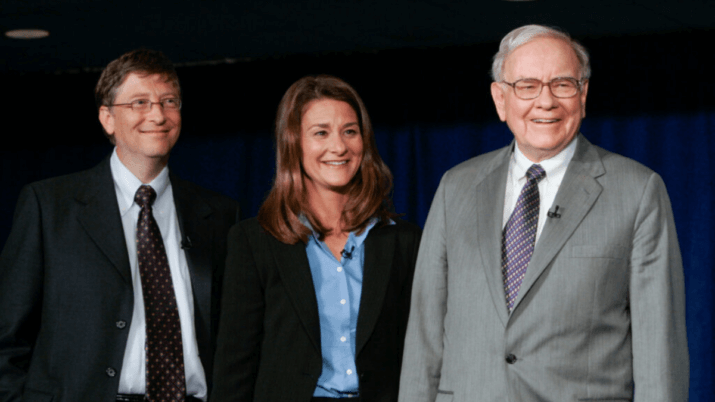 Bill e Melinda Gates, e Warren Buffett, responsáveis por lançar em 2010 o Giving Pledge