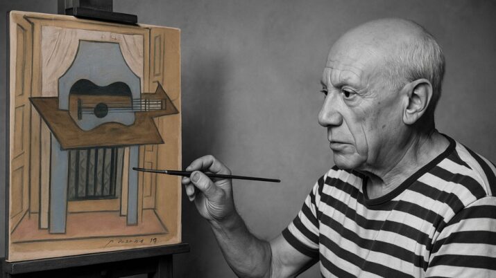 Imagem criada por inteligência artificial para ilustrar o desaparecimento de pintura de Pablo Picasso.