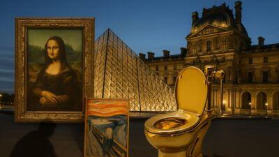 Imagem criada por inteligência artificial para ilustrar o roubo ao Louvre e outros assaltos a museus e a arte na história.
