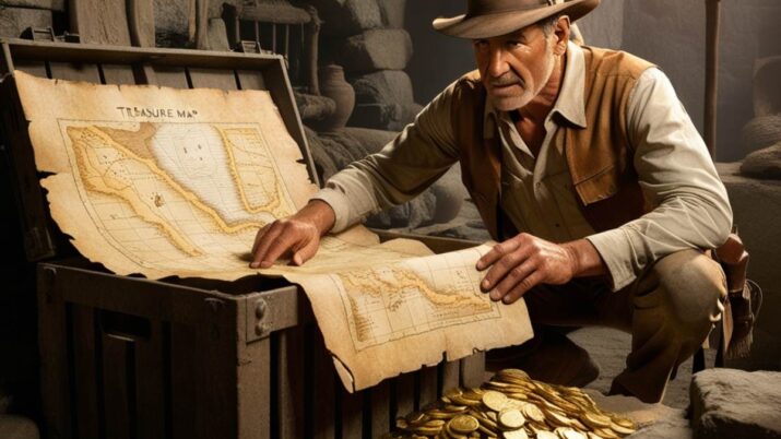 Indiana Jones em busca do tesouro.