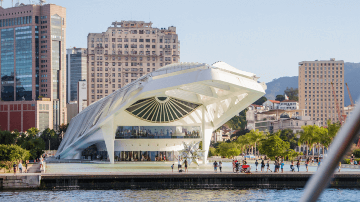 Vista do Museu do Amanhã, no Rio de Janeiro