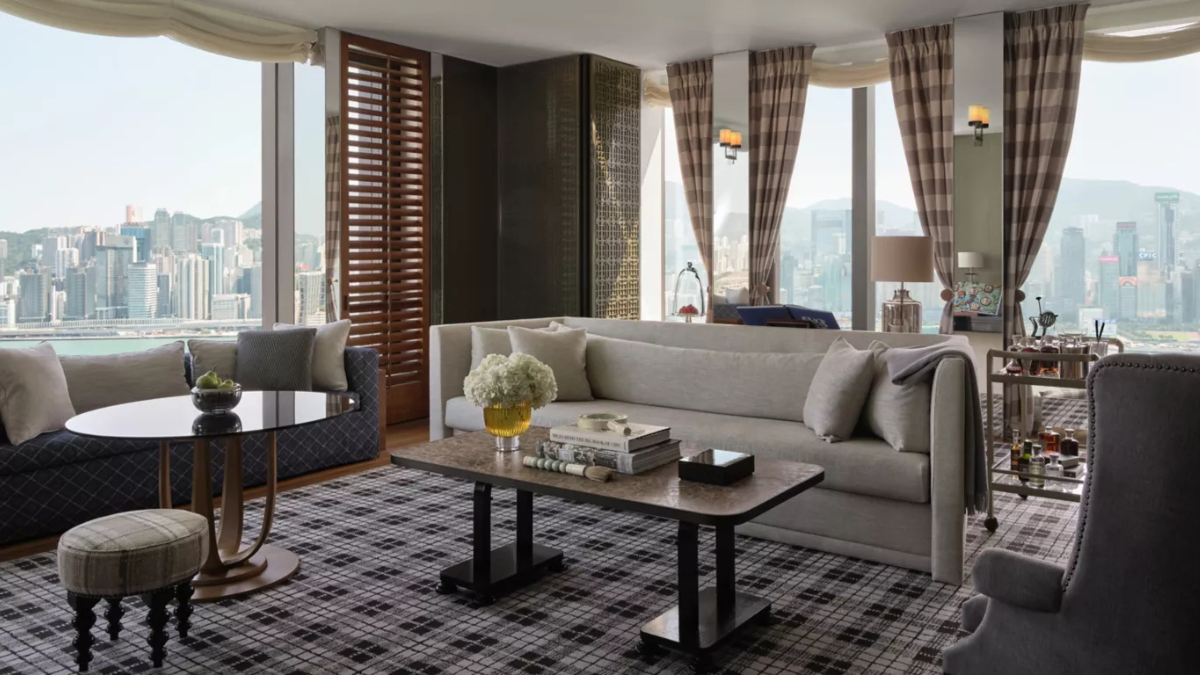 A suíte mais exclusiva Harbour House, de 650 m² no Rosewood Hong Kong