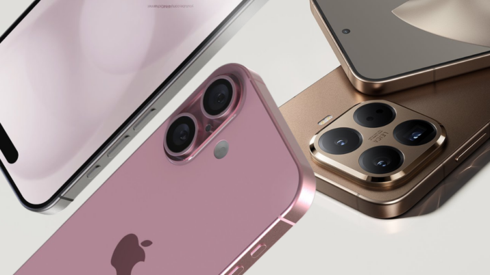 Comparativo entre celular iPhone 16 (à esquerda) e lançamento Xiaomi 15T