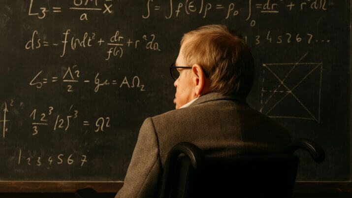 Stephen Hawking, o homem que explicou o universo sem poder mover um músculo.