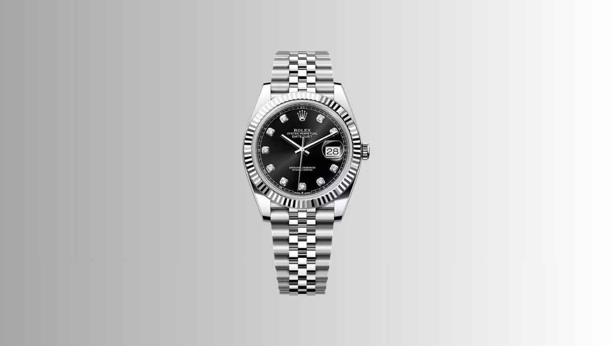 O Rolex Datejust 41 em aço Oystersteel e ouro branco com mostrador preto
