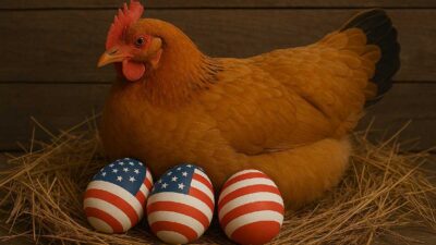 Galinha choca ovos norte-americanos