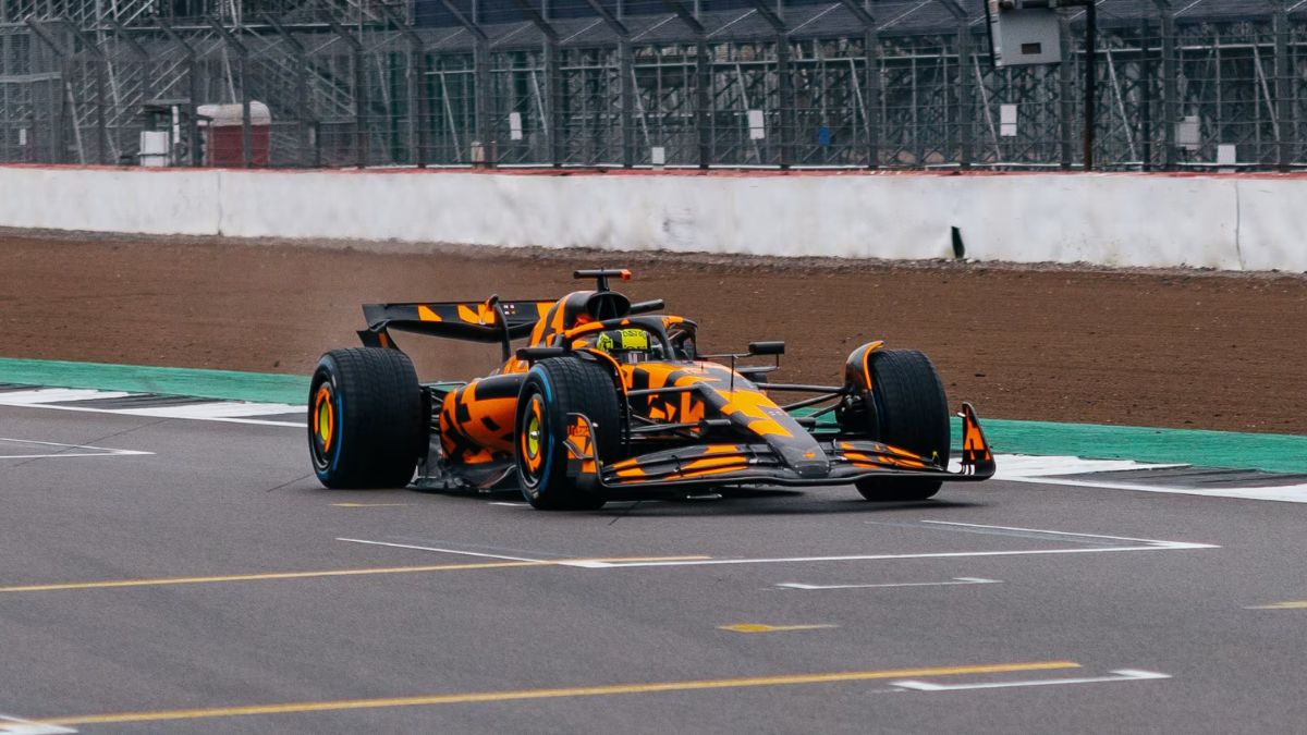 O carro da Mc Laren na temporada 2025 da Fórmula 1