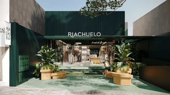 Fachada da loja pop-up da Riachuelo