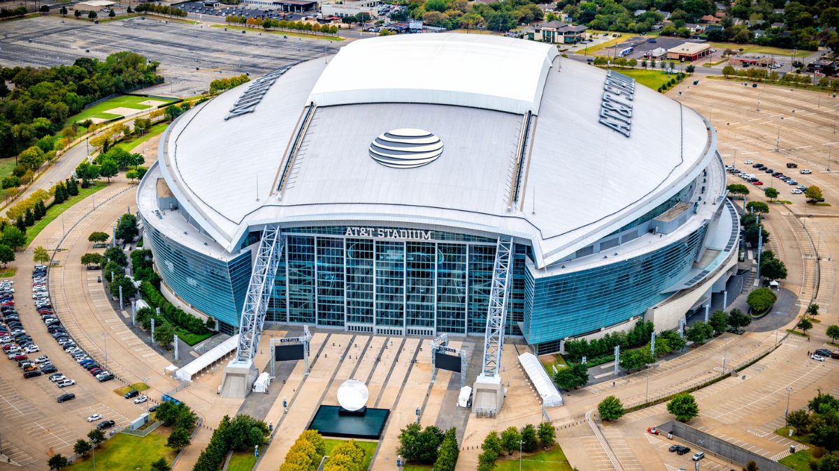 O AT&T Stadium em Arlington, no Texas