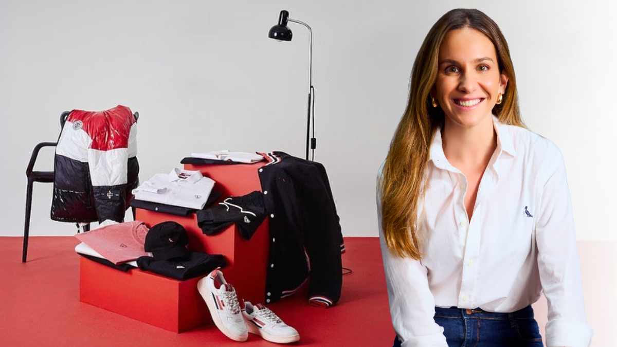 Joana Bittencourt, diretora de marcas da Reserva, e coleção em parceria com o SPFC