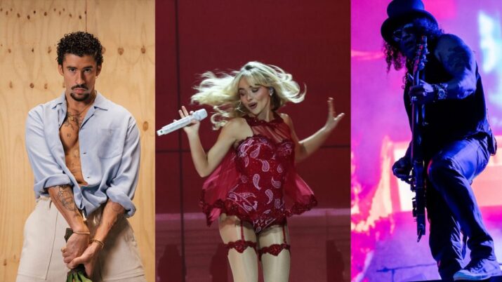 Bad Bunny, Sabrina Carpenter e Slash (Guns'N'Roses)