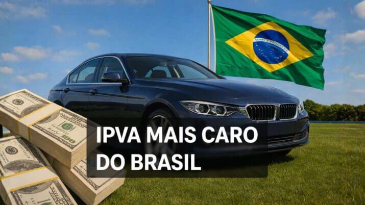 IPVA mais caro e barato do Brasil