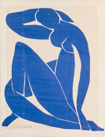 Nu bleu II (1952), de Matisse. 1941–1954”, Grand Palais