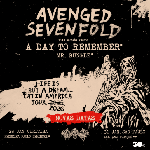 Avenged Sevenfold cartaz da turnê